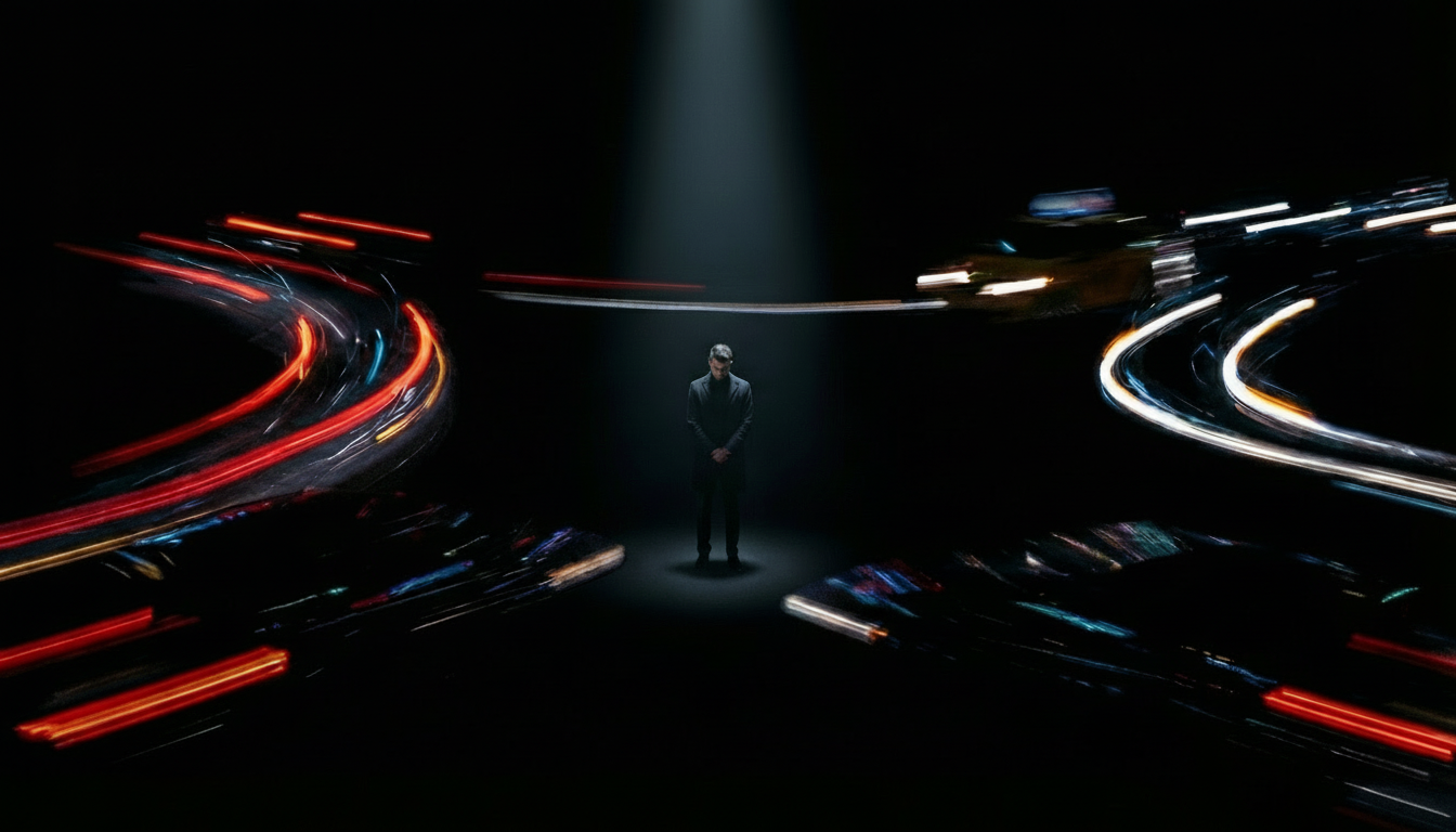 אדם בודד בעיר